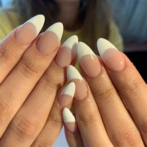 deep french nails almond|unique almond nail designs.